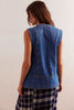 Women’s Sleeveless Denim Vest for Western Concert Looks