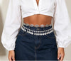 Waist Chain with Antique Silver Coin Tassels for Women