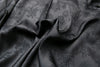 Leather Top for Women with Jacquard Sleeves and Mandarin Collar