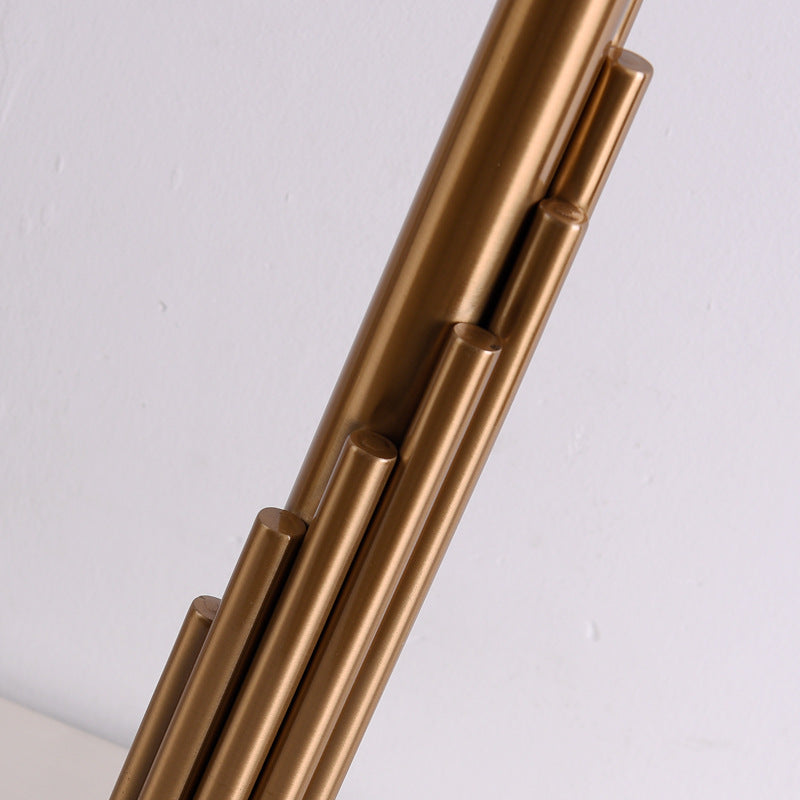 Modern scandinavian brass fabric table lamp