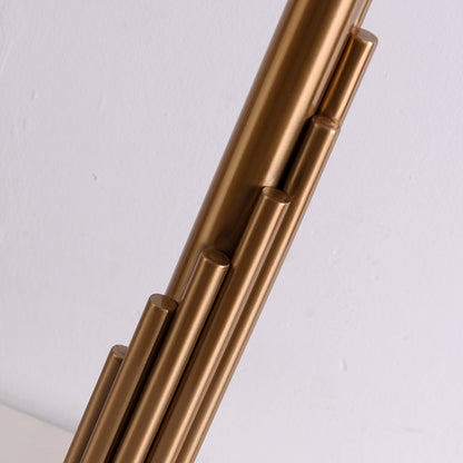 Modern scandinavian brass fabric table lamp