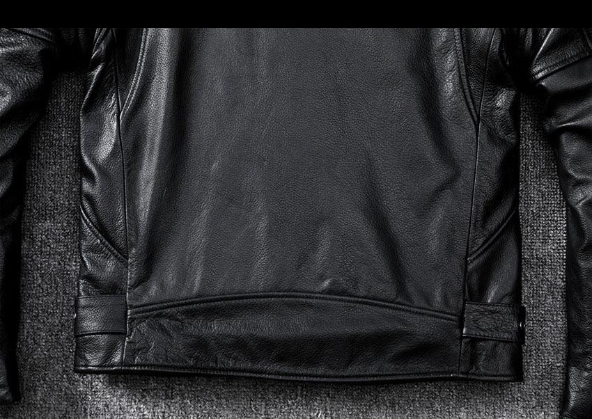 Men’s Slim Fit Motorcycle Leather Jacket