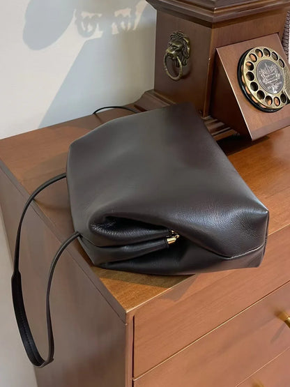 Premium Sheepskin Leather Underarm Cloud Bag