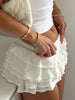 Low Waist Flared Midi Skirt
