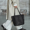 Genuine Full Grain Large Office Shoulder Purse with Zipper
