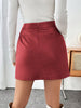 Women's faux Leather A-Line Mini Skirt