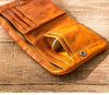 Men’s Genuine Leather Short Wallet with Coin Pocket