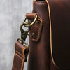 Leather messenger bag briefcase for men