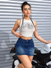 slim womens jean mini skirt