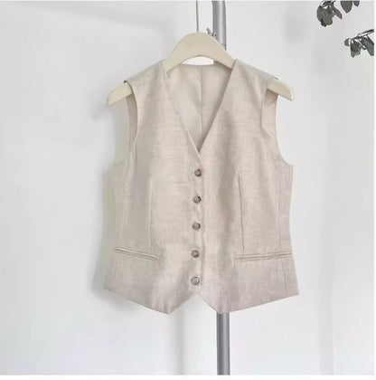 Knitted Fabric Womens Sleeveless Vest