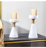 Luxury Marble Candlestick Holder with Gold Accent