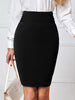 High Waisted Knee Length Pencil Skirt
