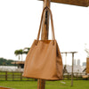 Vintage Women Leather Tote Bag Bucket Purse