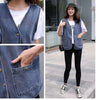 denim sleeveless jean vest