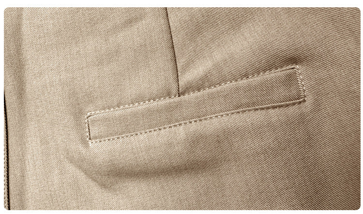 Beige high waist wide leg trousers women