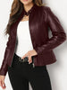 Plus Size Women’s PU Leather Biker Jacket