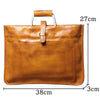 Men's Genuine Brown Leather Office Bag Briefcase