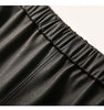Women’s Brown Stretch Leather Pants High Waisted