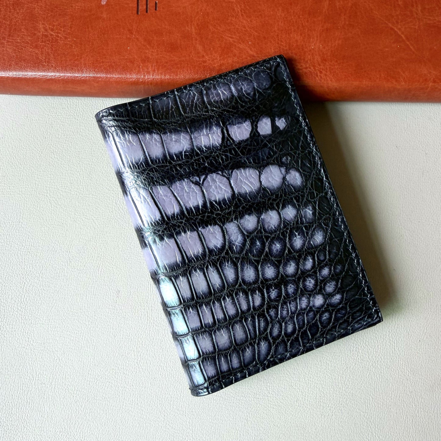 Genuine Crocodile Leather 9 Slot Card Holder