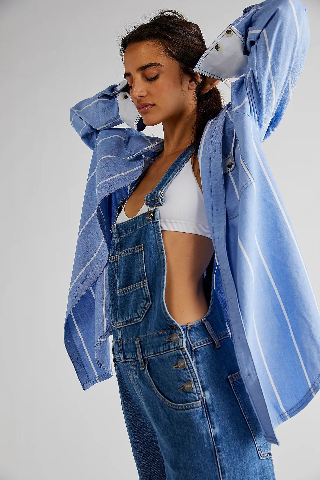denim overalls for women