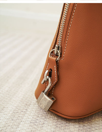 Women’s Genuine Leather Shoulder Bowling Bag