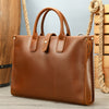 brown briefcase leather crossbody bag