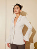 womens button up blouse blazer