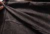 Men Distressed Cowhide Leather Trucker Jacket