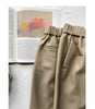 Women Italian Leather Carrot Pants Cropped Straight Leg Elastic Waist