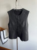 Women’s Red Sheepskin Leather Riding Vest 2 S