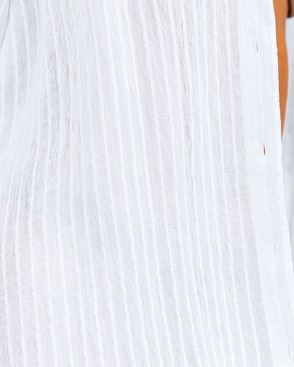Women's Oversized Shirt With Tie Hem