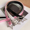 Women’s Rhinestone Star Buckle PU Leather Belt