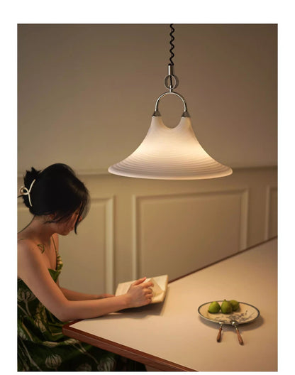 Retro Horn Pendant Light Adjustable Plexiglass Ceiling Chandelier