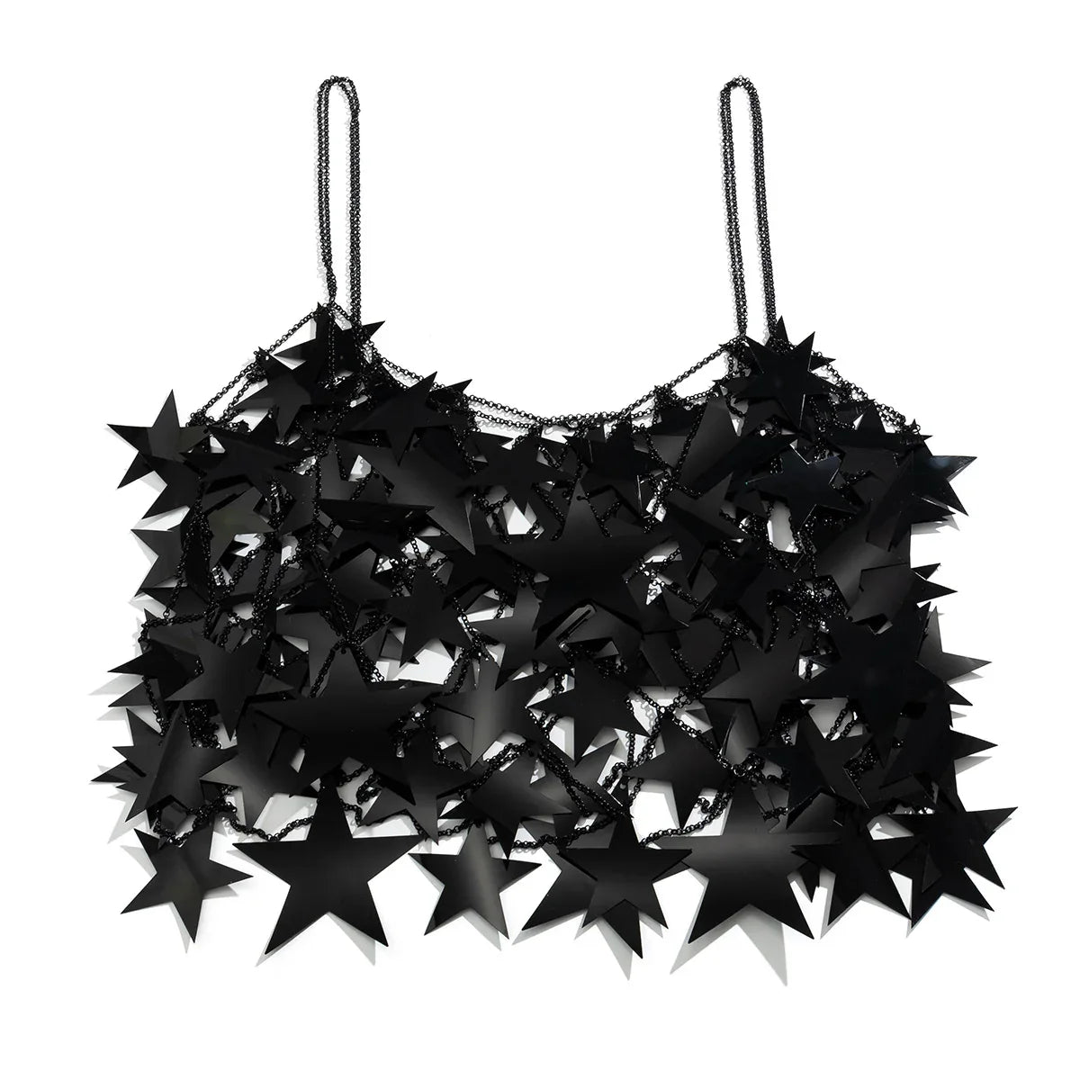 Pink Star Sequin Chain Mesh Festival Outfit Set