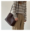 Real Leather Crossbody Office Purse with Strap