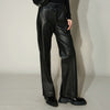 Women’s Genuine Leather Trousers High Waisted Wide Leg Pants