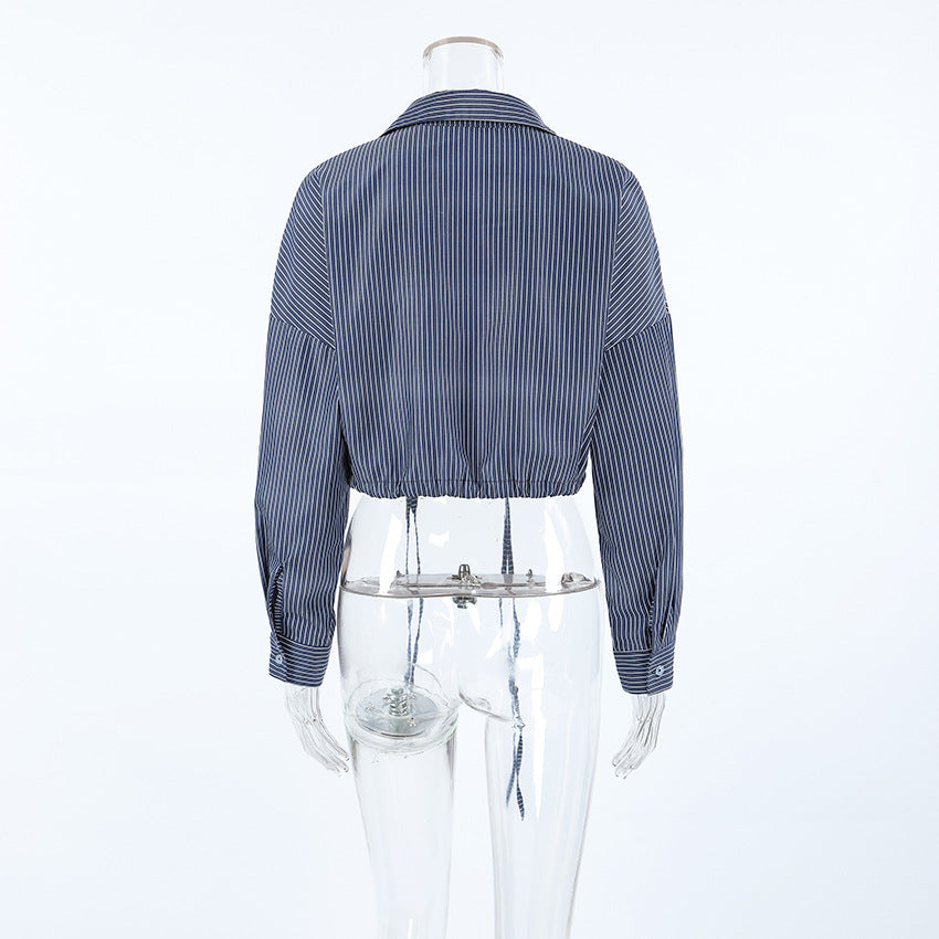 Tie Side Drop Shoulder Shirt