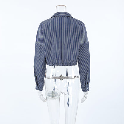 Tie Side Drop Shoulder Shirt