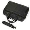 Genuine Leather Carry-On Office Bag with Trolley Strap