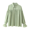 Flare Sleeve Loose-Fit Woven Women's Shirt