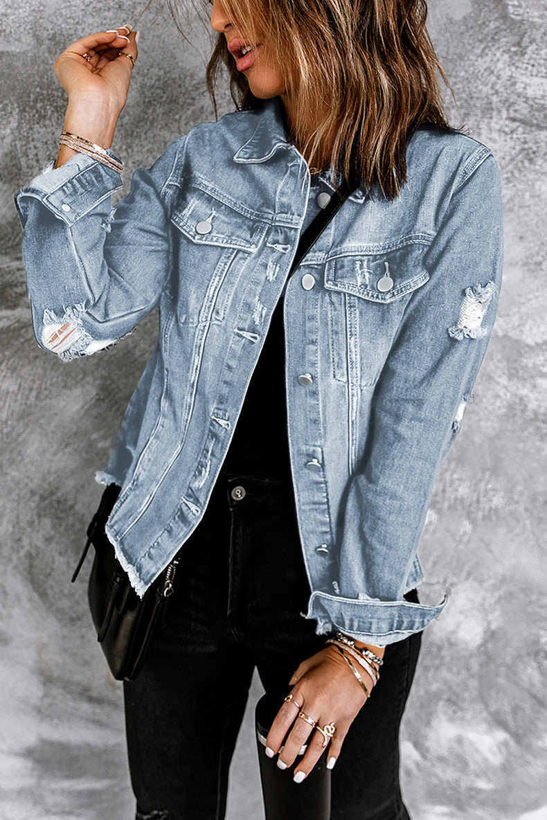 Lightweight denim jacket for ladies