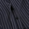 Women Navy Blue Pinstripe Blazer Skirt Set Two-Piece Outfit