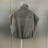 Reversible Mink Fur Down Vest Short Turtleneck