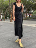 Bias Cut Satin Silk Long Dress Women Summer Maxi Triacetate