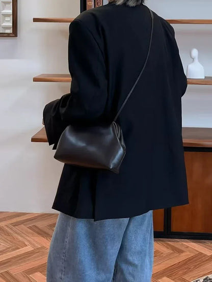 Premium Sheepskin Leather Underarm Cloud Bag