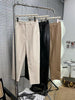 Women Leather Cropped Harem Straight Leg Pants