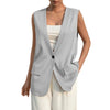 women's oversized v neck vest