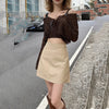 High Waist Faux Leather Skirts
