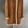 Women Suede Merino Shearling Fur Coat Motorcycle Jacket