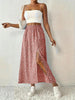 floral high waist split thigh skirt